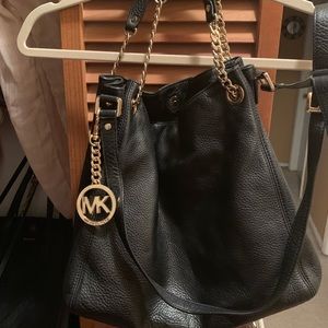 Black leather MK bag!